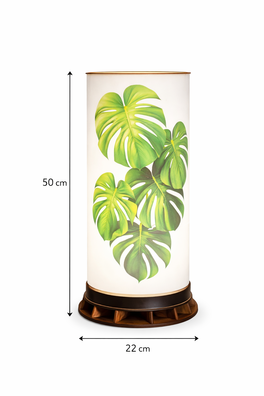 🌿 Monstera Yaprak Desenli LED Masa Lambası – Dekoratif Ortam Aydınlatması – 50 cm