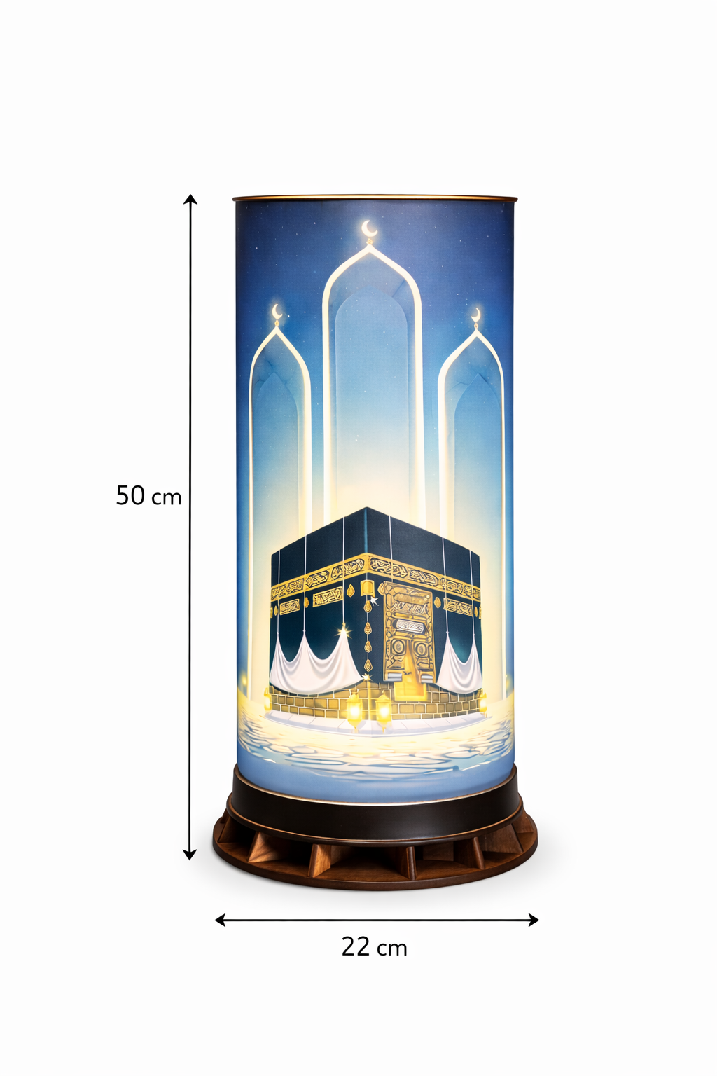 🕋 Kabe ve Minare Silüetli LED Masa Lambası – Dekoratif Ortam Aydınlatması – 50 cm