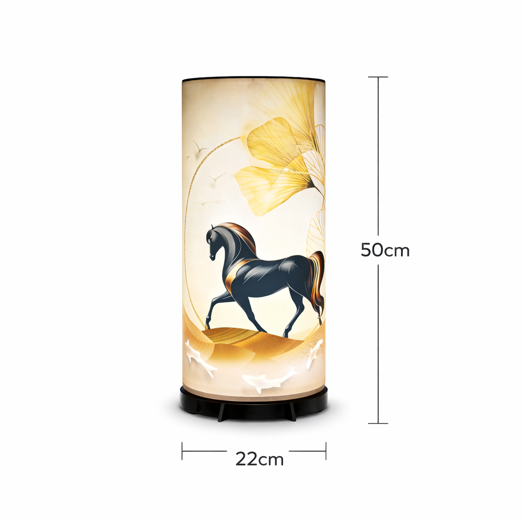 🐎 At Desenli LED Masa Lambası – Dekoratif Ortam Aydınlatması – 50 cm