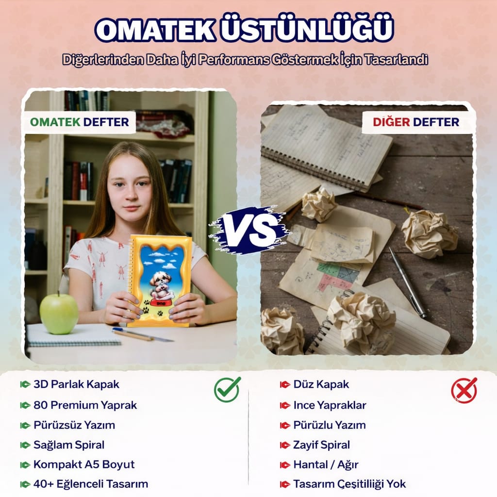 A5 Boyutunda  Parlak Yüzeyli 3 Boyutlu  Spiralli Defter  3'lü Koleksiyon deniz canlıları , baykuşlu su dalgası , sevimli aslan