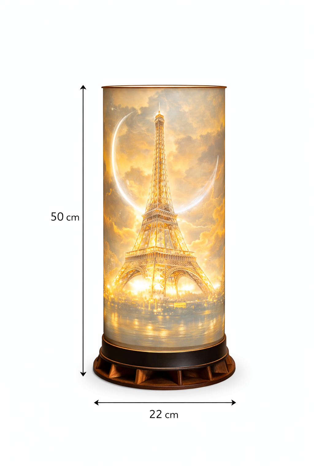 🗼 Paris Eyfel Kulesi Desenli LED Masa Lambası – Dekoratif Ortam Aydınlatması – 50 cm