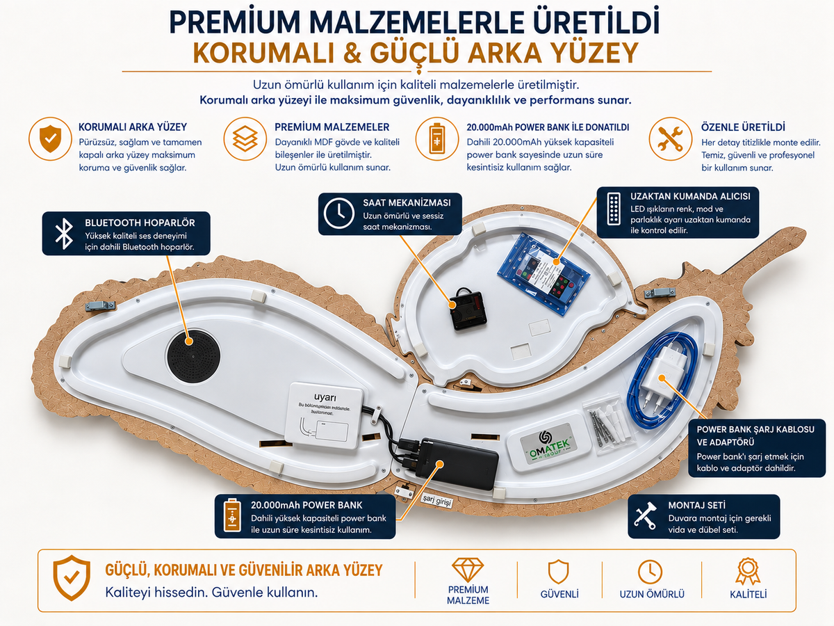 فن حائط LED ريشة القمر (70×150 سم) – سماعة بلوتوث-WA-10112-2D