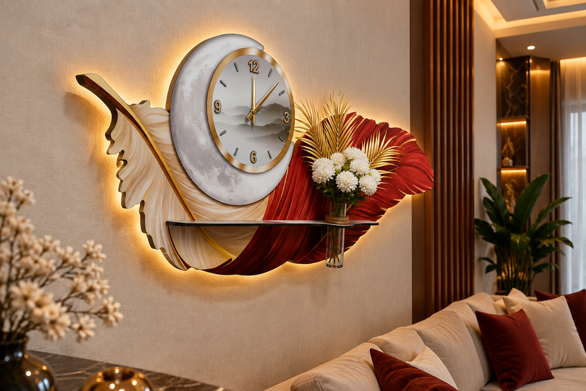 فن حائط LED ريشة القمر (70×150 سم) – سماعة بلوتوث-WA-10112-2D