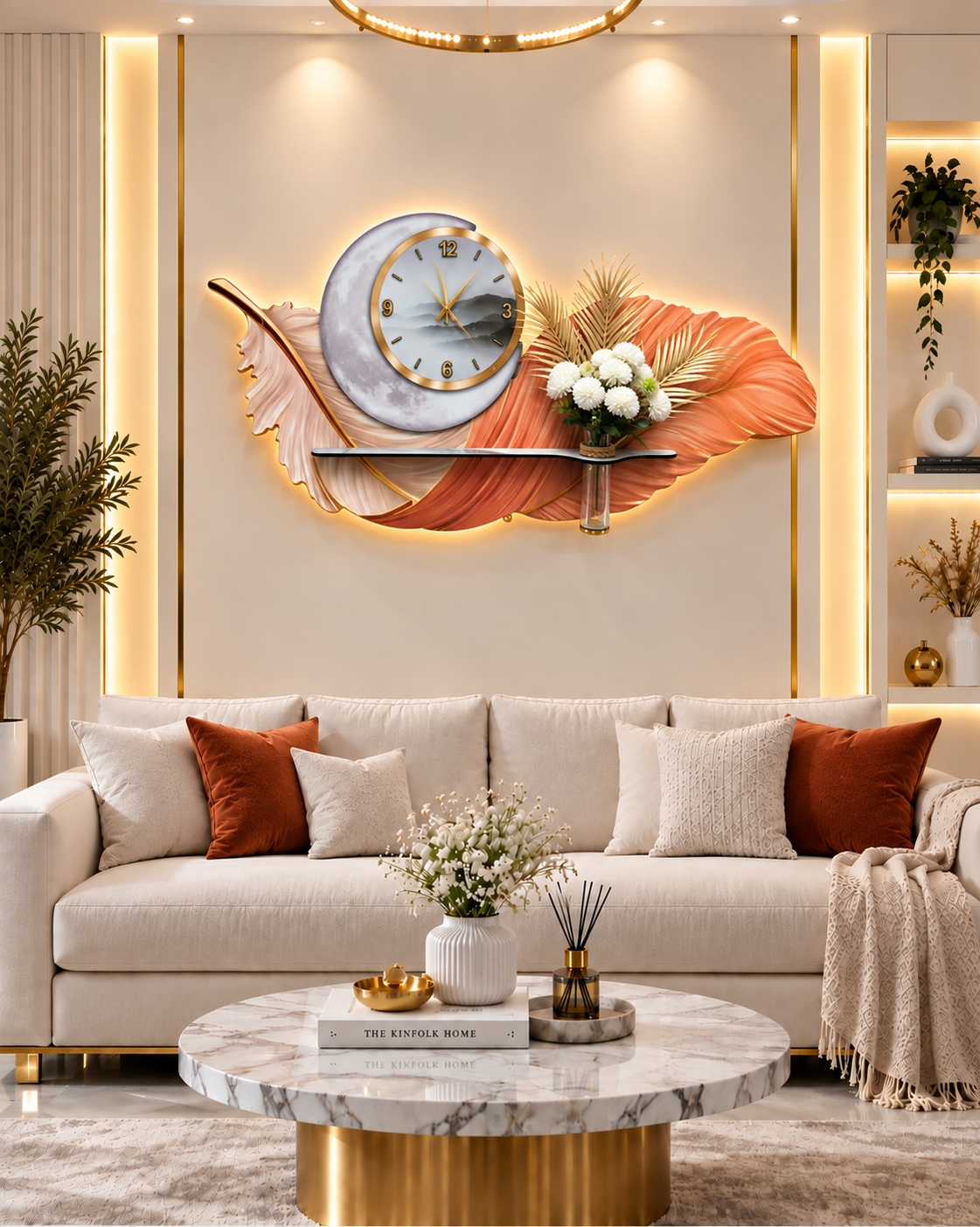 فن حائط LED ريشة القمر (70×150 سم) – سماعة بلوتوث-WA-10112-2D