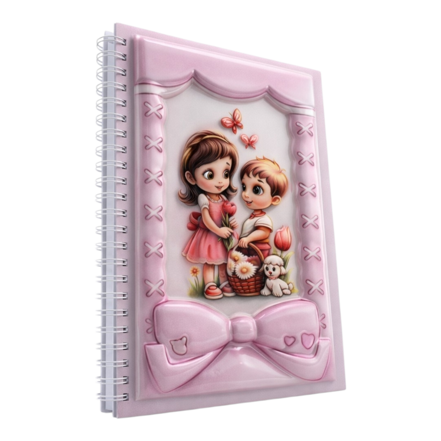 Sevimli Çift 3 Boyutlu Spiralli Defter