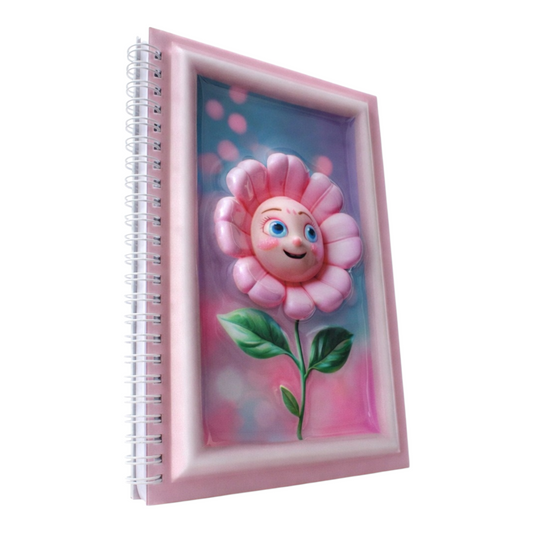 Gülen Çiçek 3 Boyutlu Spiralli Defter