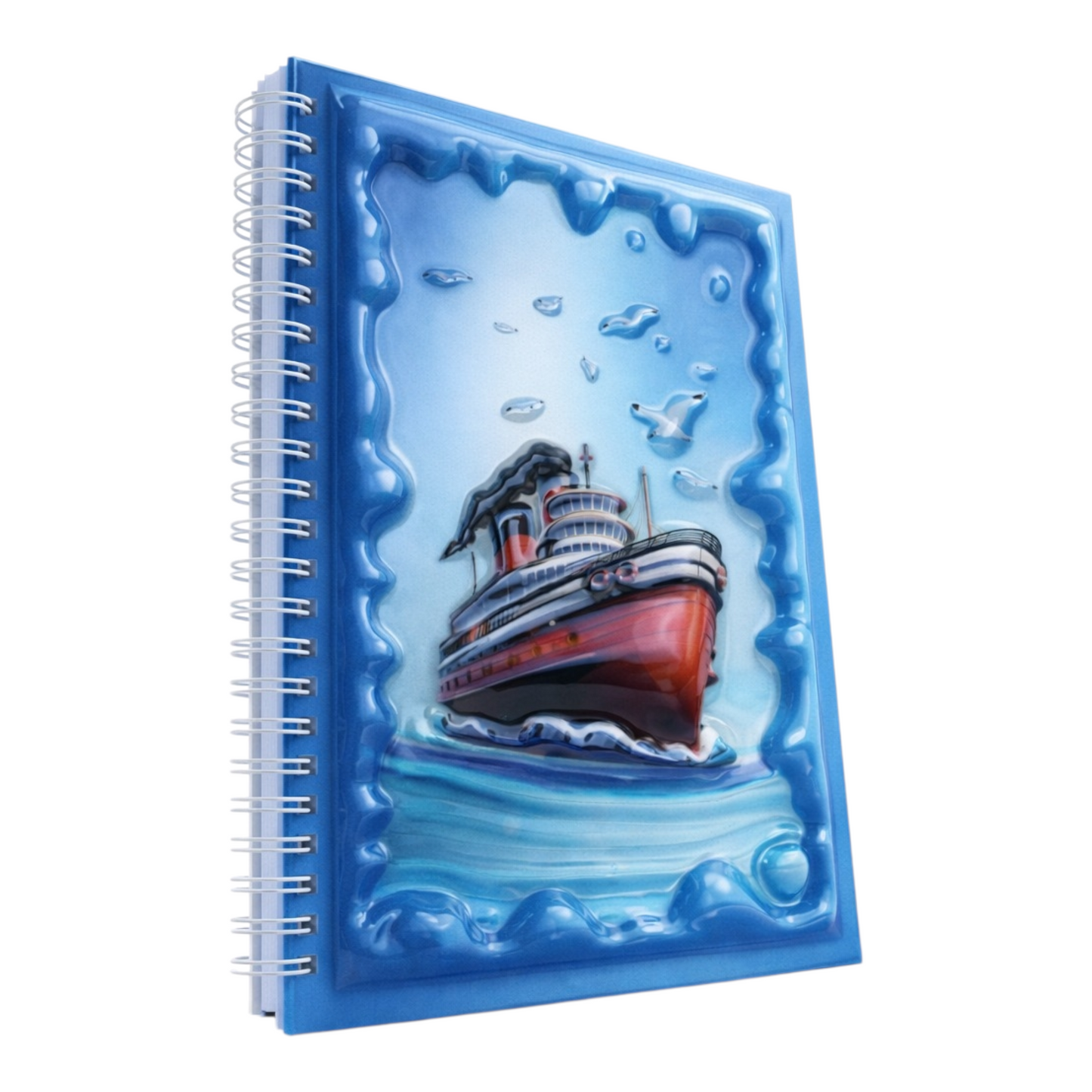 Denizci Gemisi ve Güvercinler 3 Boyutlu Defter