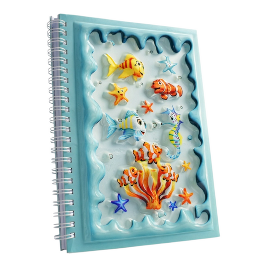 Deniz Canlıları 3 Boyutlu Spiralli Defter