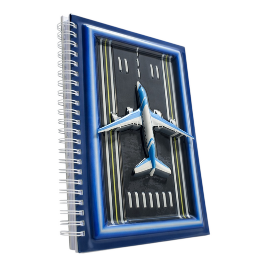 Pistte Uçak 3 Boyutlu Spiralli Defter