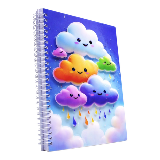 Renkli Bulutlar 3 Boyutlu Spiralli Defter