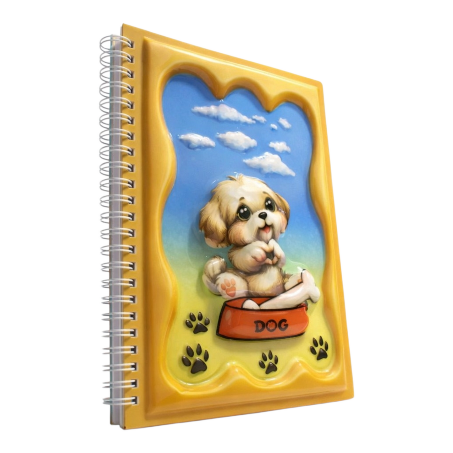 Sevimli Köpek ve Pati izleri  3 Boyutlu Defter