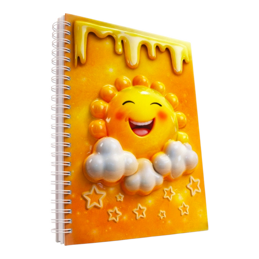 Gülen Güneş 3 Boyutlu Spiralli Defter