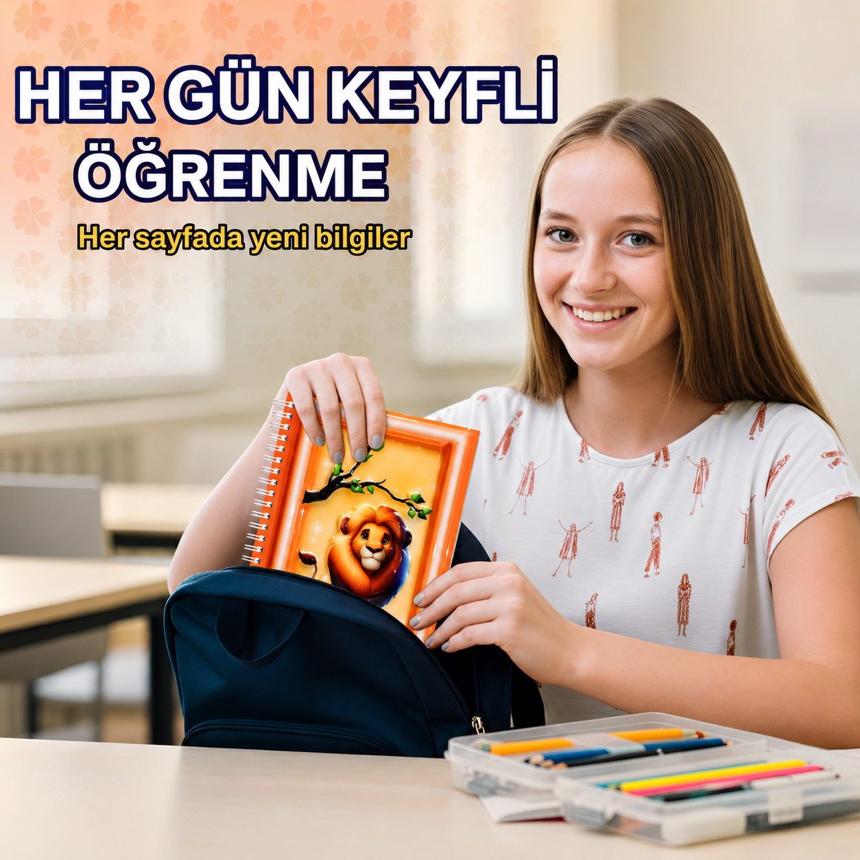 A5 Boyutunda  Parlak Yüzeyli 3 Boyutlu  Spiralli Defter  3'lü Koleksiyon
