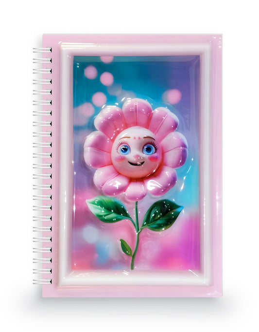 Gülen Çiçek 3 Boyutlu Spiralli Defter