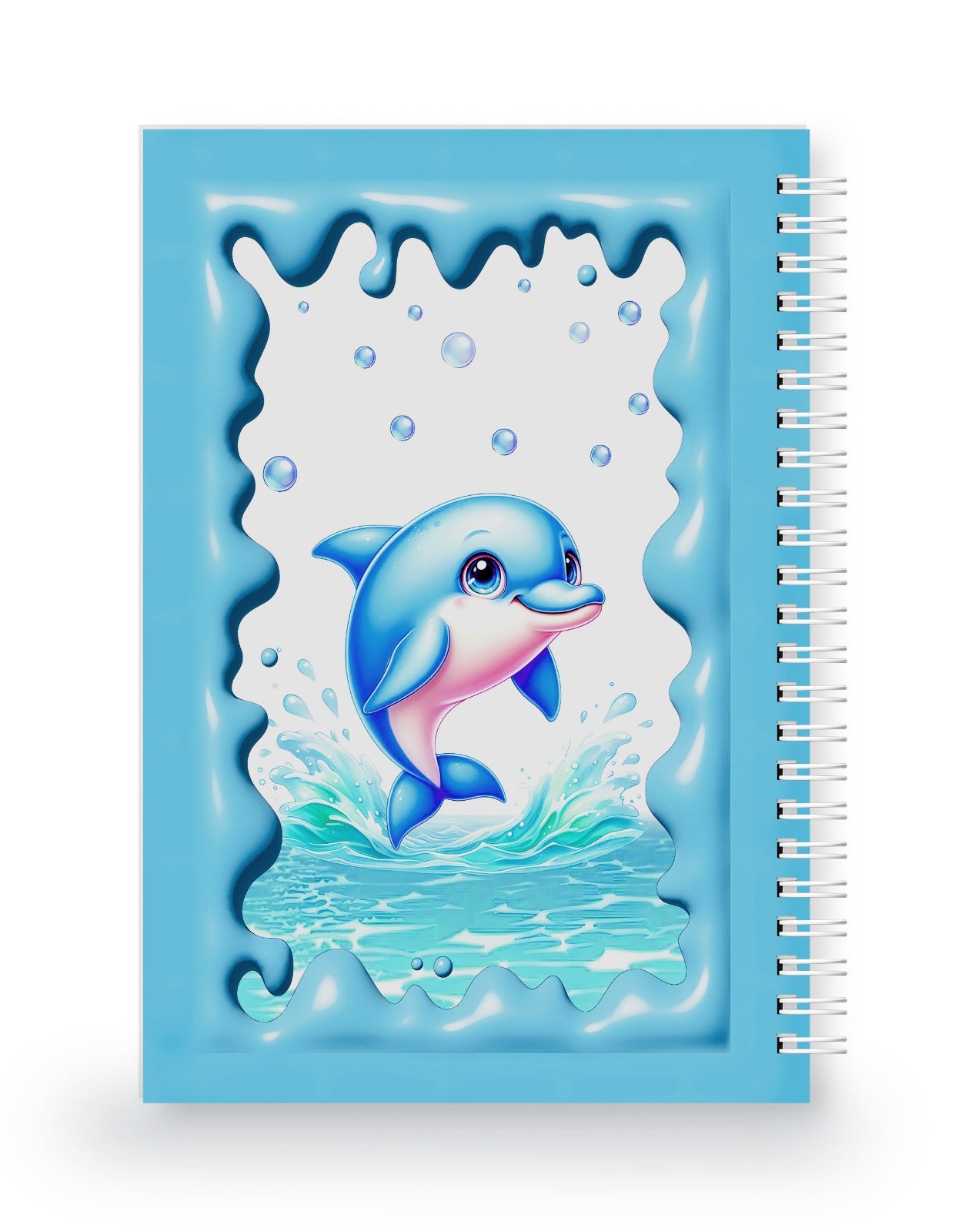 Sevimli Dolphin 3 Boyutlu Spiralli Defter
