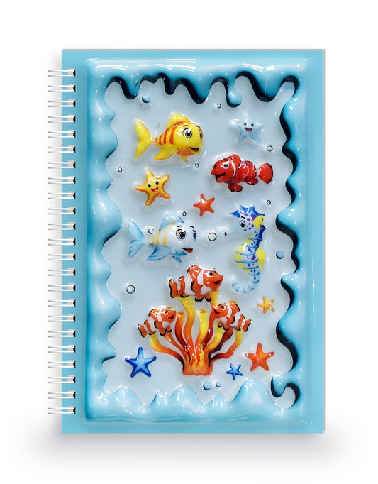 Deniz Canlıları 3 Boyutlu Spiralli Defter