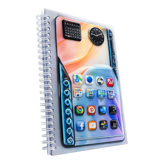Akıllı Telefon Ekranı 3 Boyutlu Spiralli Defter