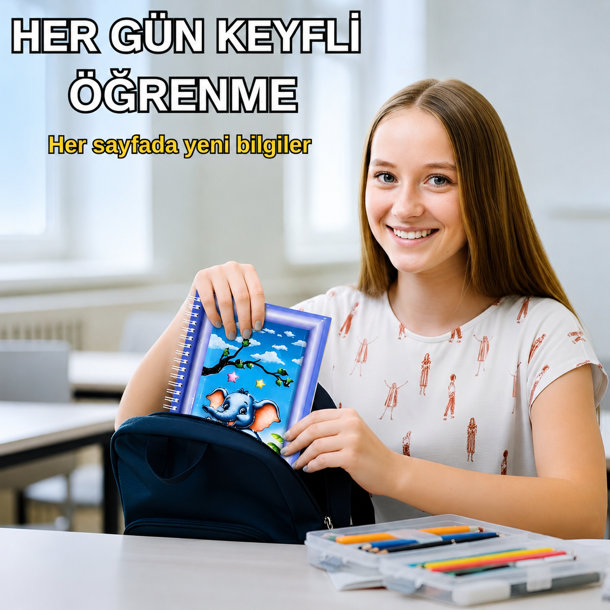A5 Boyutunda  Parlak Yüzeyli 3 Boyutlu  Spiralli Defter  3'lü Koleksiyon