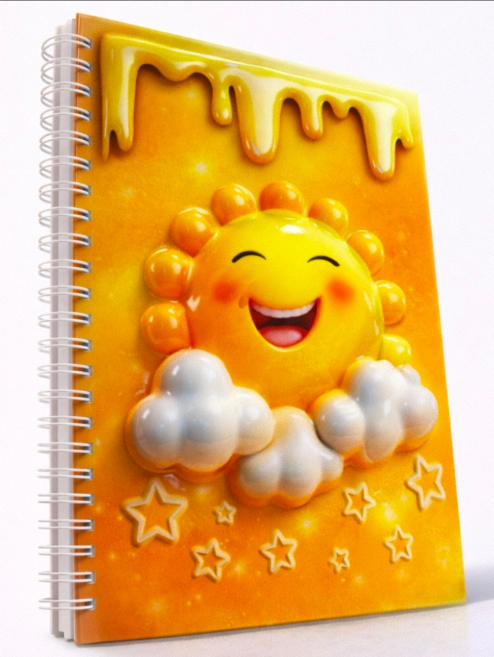 Gülen Güneş 3 Boyutlu Spiralli Defter