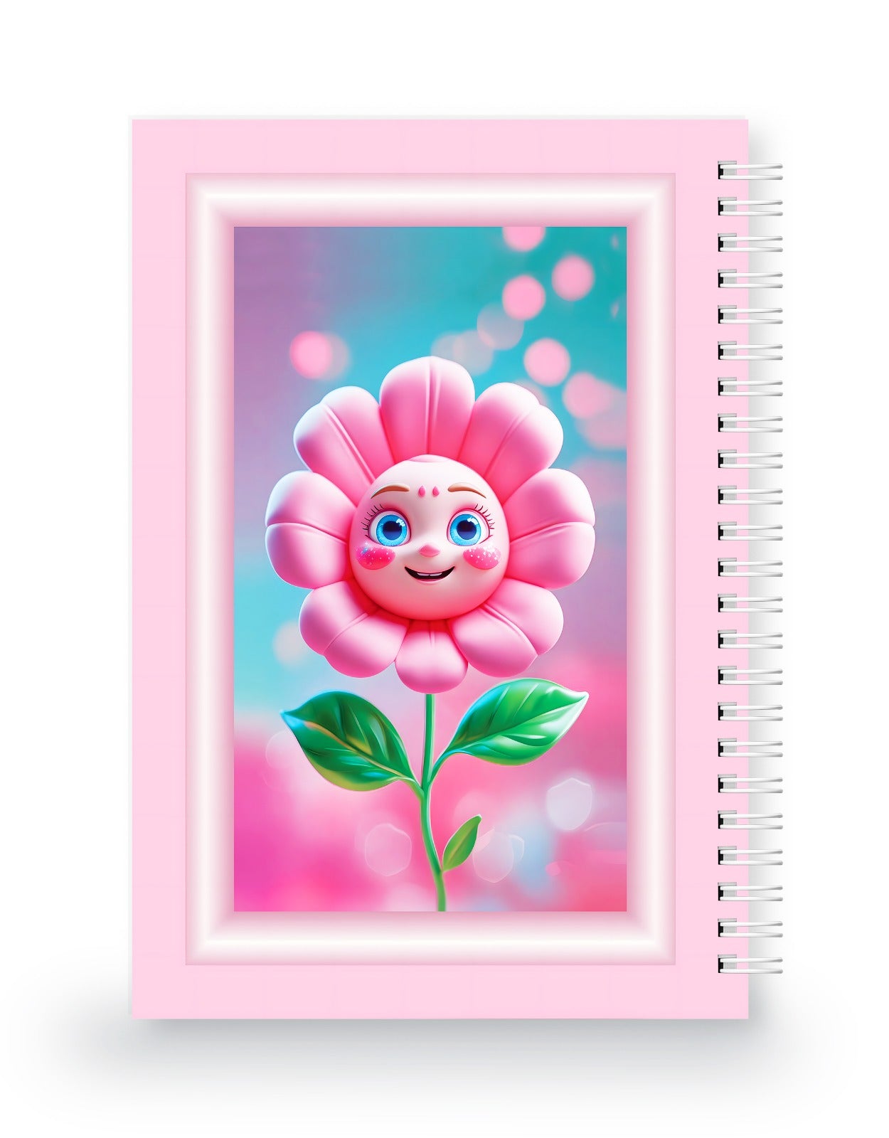 Gülen Çiçek 3 Boyutlu Spiralli Defter