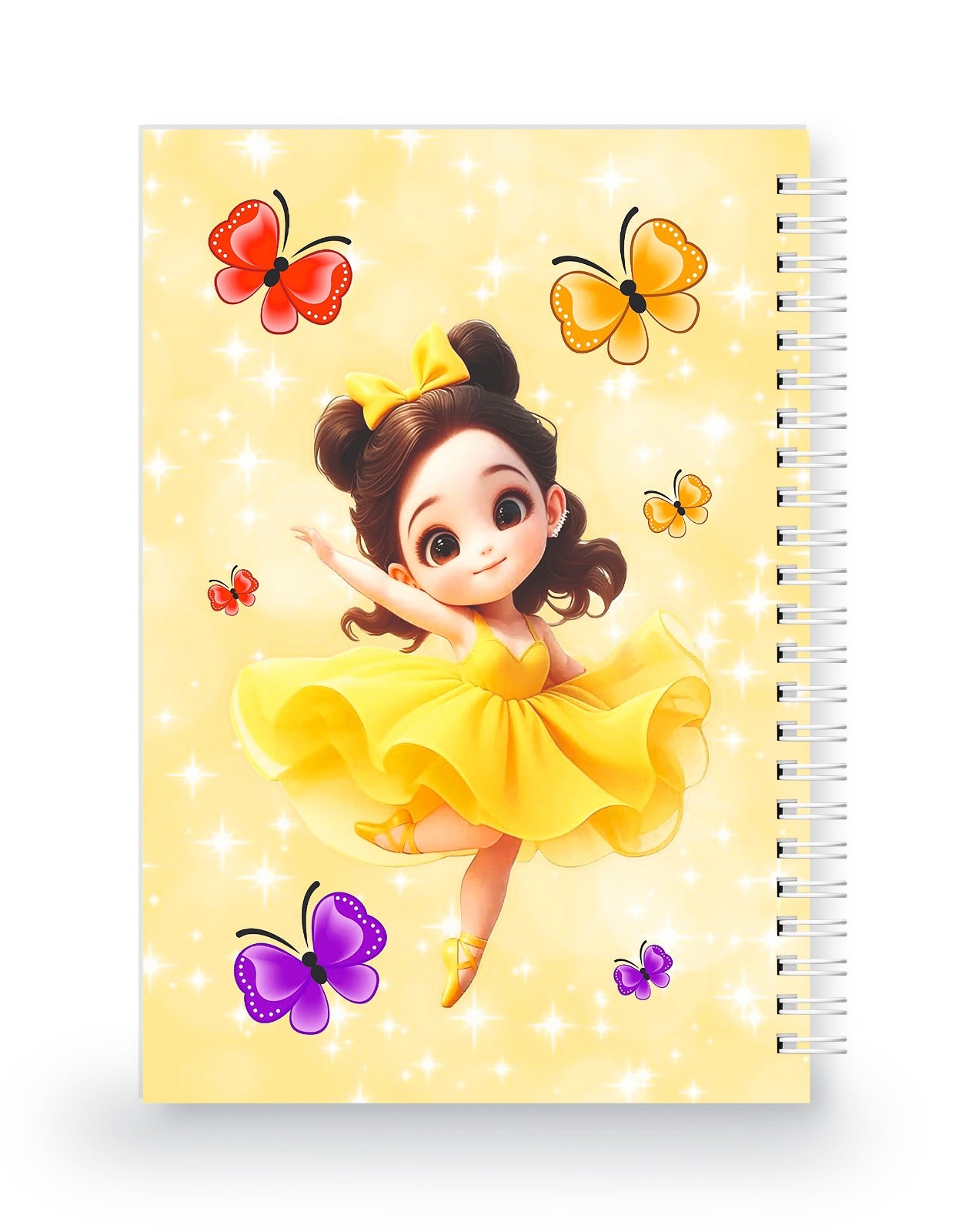 Sarı Elbiseli Kız 3 Boyutlu Spiralli Defter