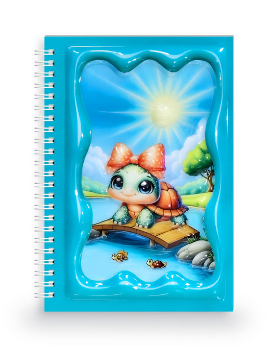 Sevimli Kaplumbağa 3 Boyutlu Spiralli Defter