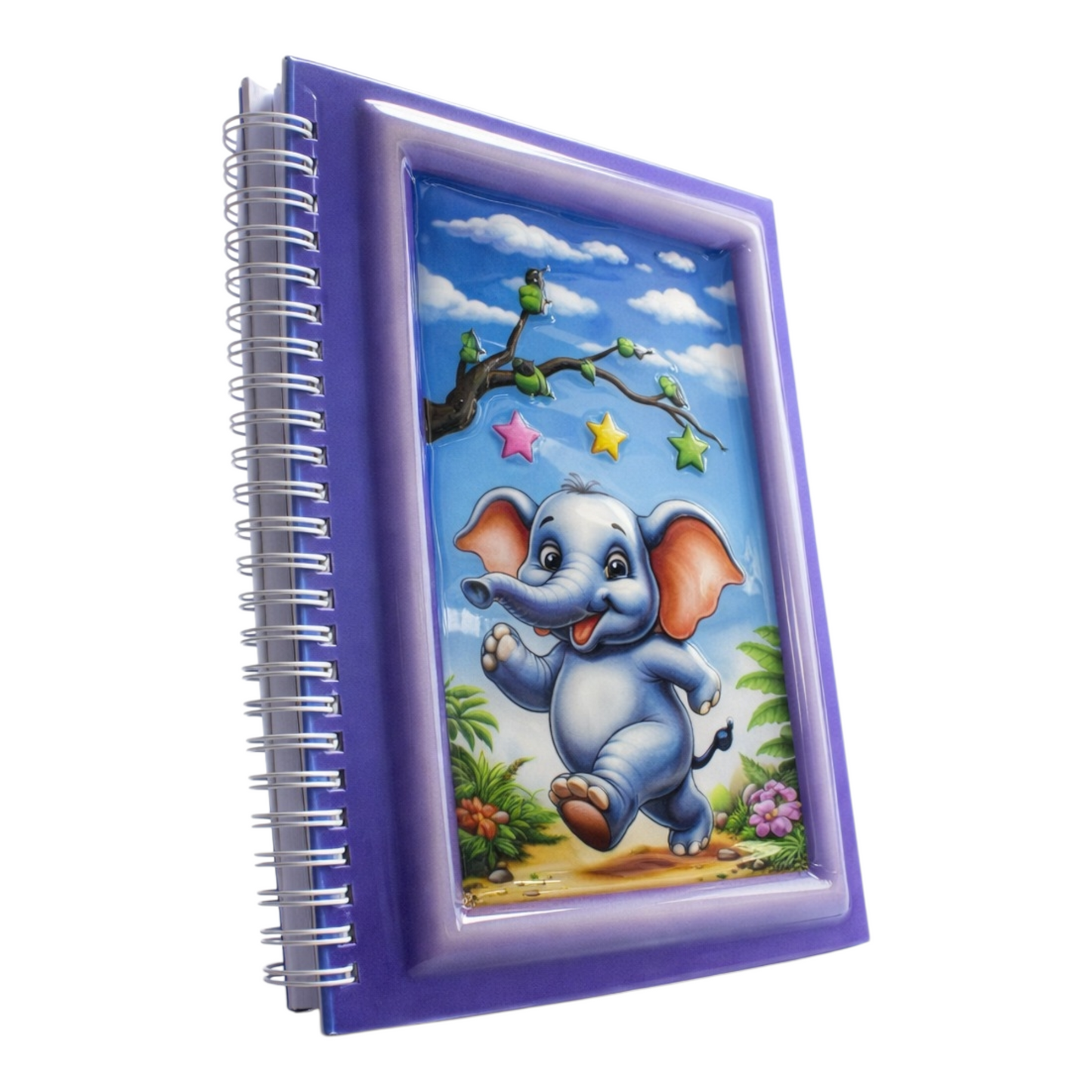 Sevimli Fil 3 Boyutlu Spiralli Defter