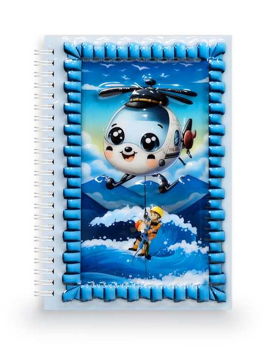 Kurtarma Helikopteri 3 Boyutlu Spiralli Defter