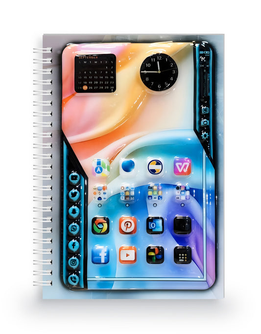 Akıllı Telefon Ekranı 3 Boyutlu Spiralli Defter
