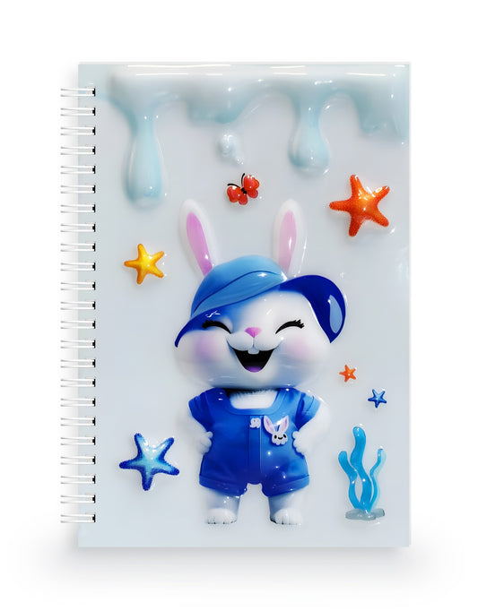 Sevimli Tavşan 3 Boyutlu Spiralli Defter