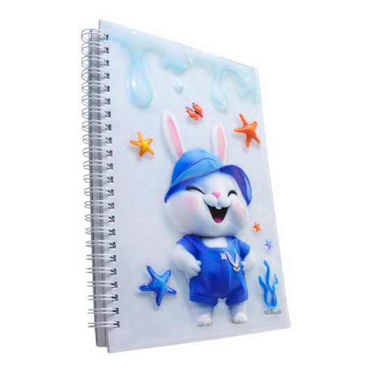 Sevimli Tavşan 3 Boyutlu Spiralli Defter