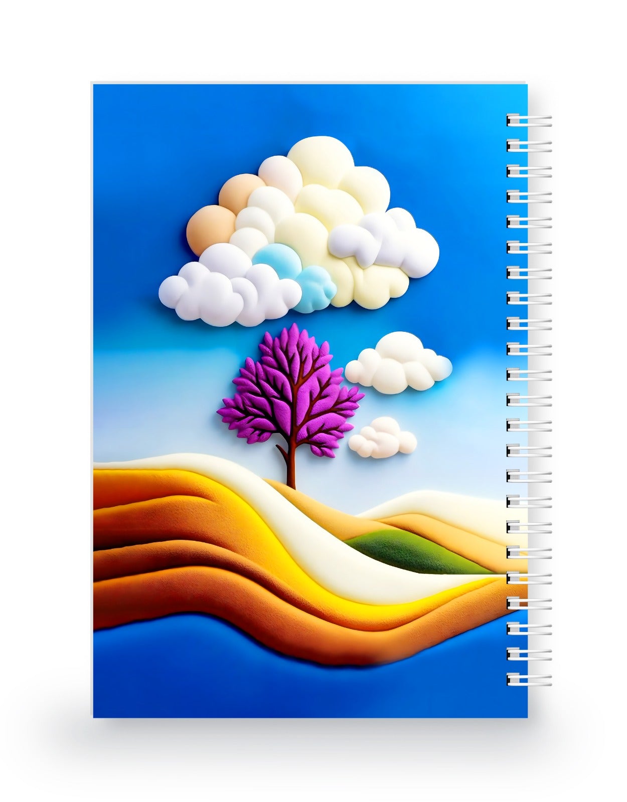 Manzara ve Bulutlar 3 Boyutlu Spiralli Defter