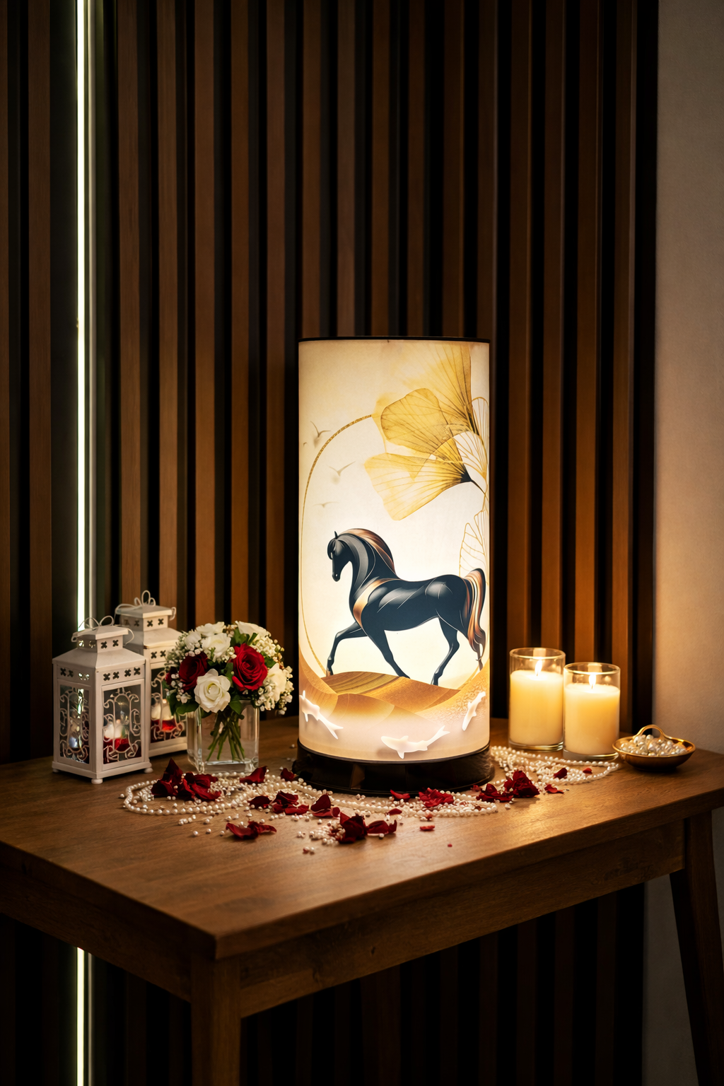🐎 At Desenli LED Masa Lambası – Dekoratif Ortam Aydınlatması – 50 cm
