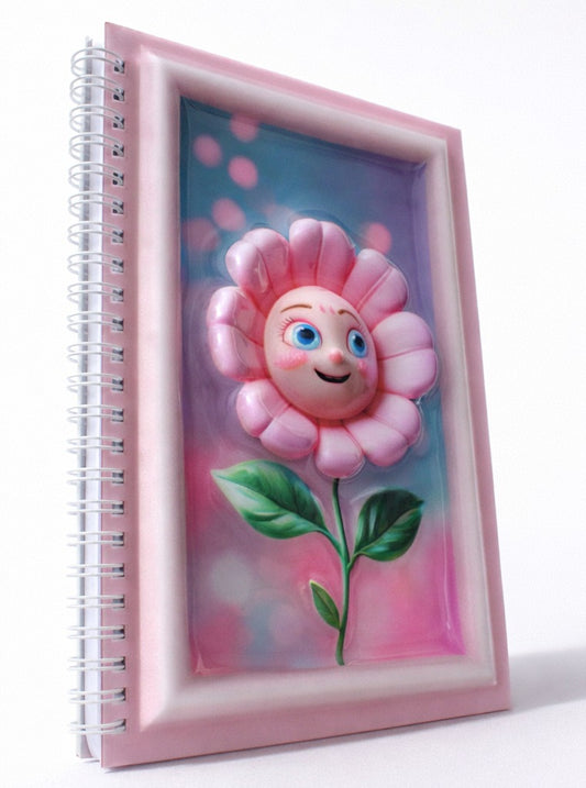 Gülen Çiçek 3 Boyutlu Spiralli Defter