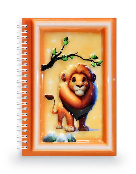 Sevimli Aslan 3 Boyutlu Spiralli Defter