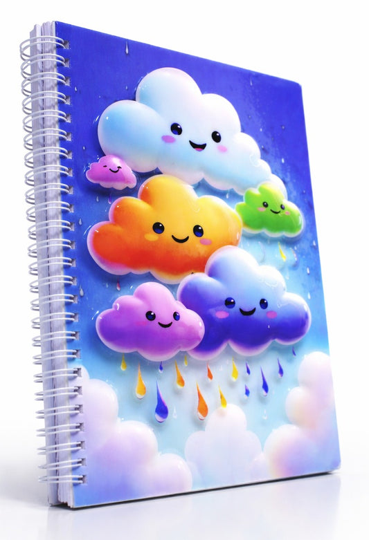 Renkli Bulutlar 3 Boyutlu Spiralli Defter