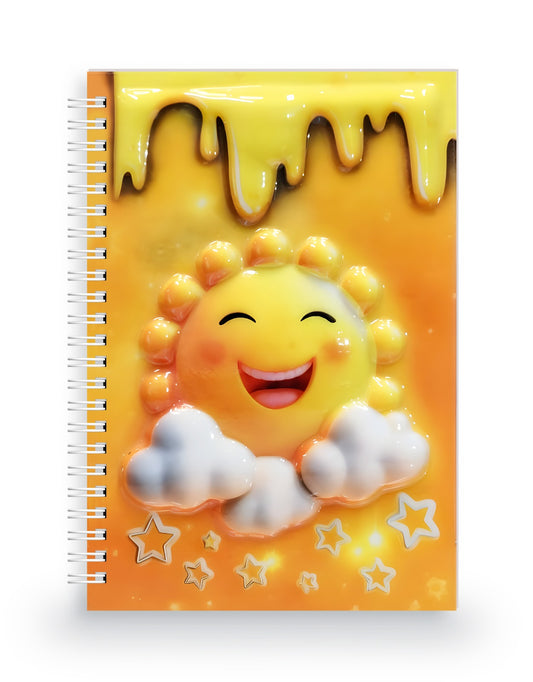 Gülen Güneş 3 Boyutlu Spiralli Defter