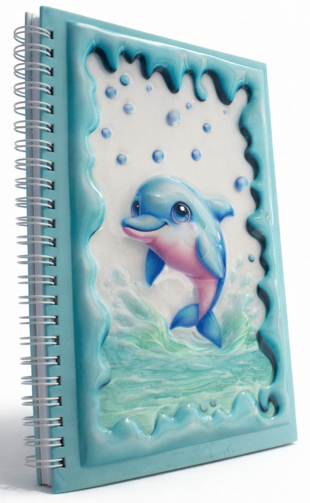Sevimli Dolphin 3 Boyutlu Spiralli Defter