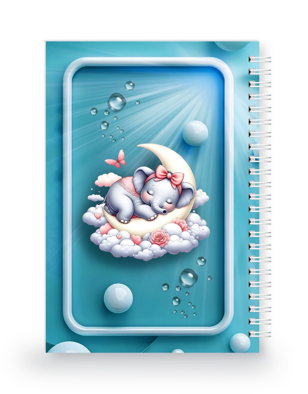 Uyuyan Fil 3 Boyutlu Spiralli Defter