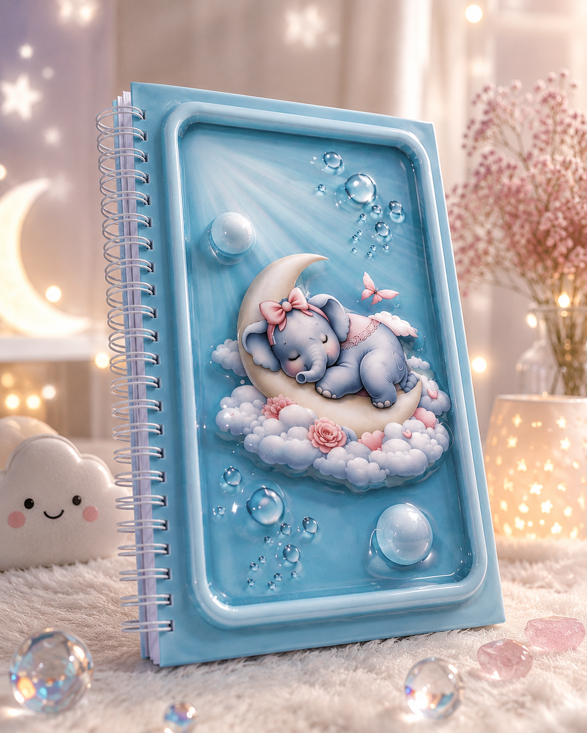 Uyuyan Fil 3 Boyutlu Spiralli Defter