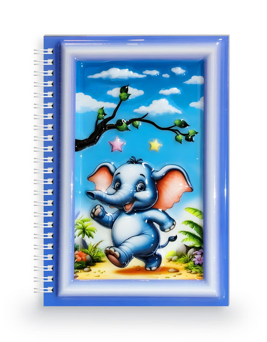 Sevimli Fil 3 Boyutlu Spiralli Defter