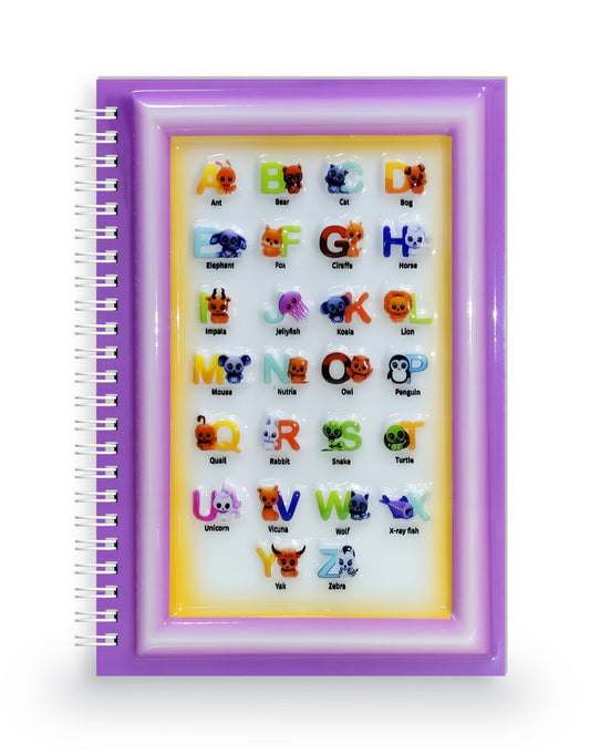 Alfabe ve Hayvanlar 3 Boyutlu Spiralli Defter