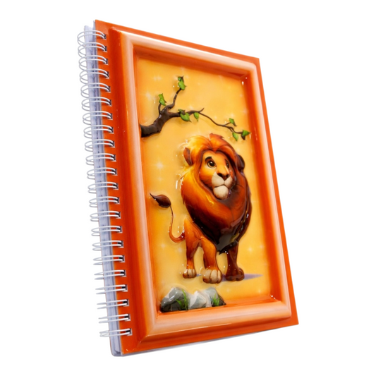 Sevimli Aslan 3 Boyutlu Spiralli Defter