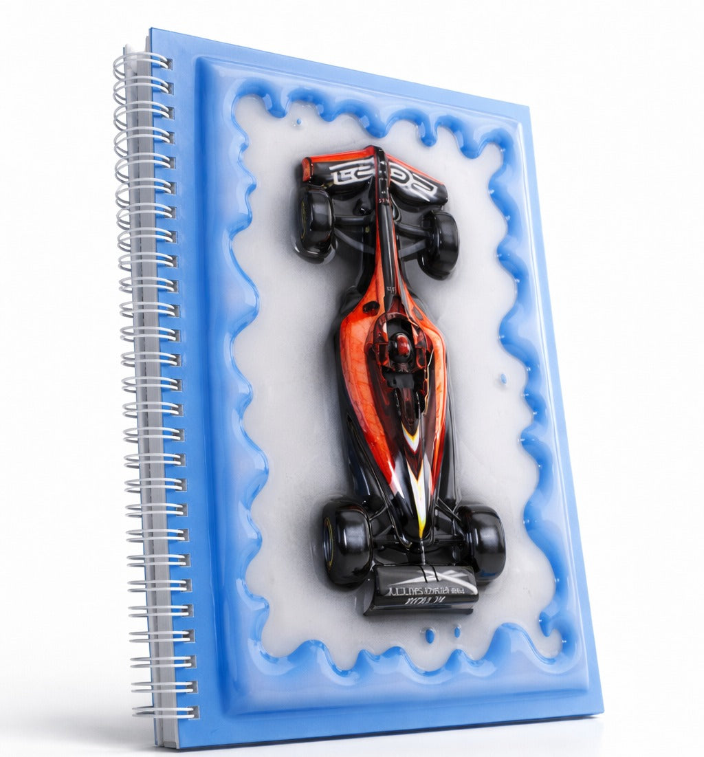 Yarış Arabası 3 Boyutlu Spiralli Defter
