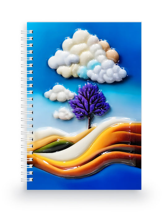 Manzara ve Bulutlar 3 Boyutlu Spiralli Defter