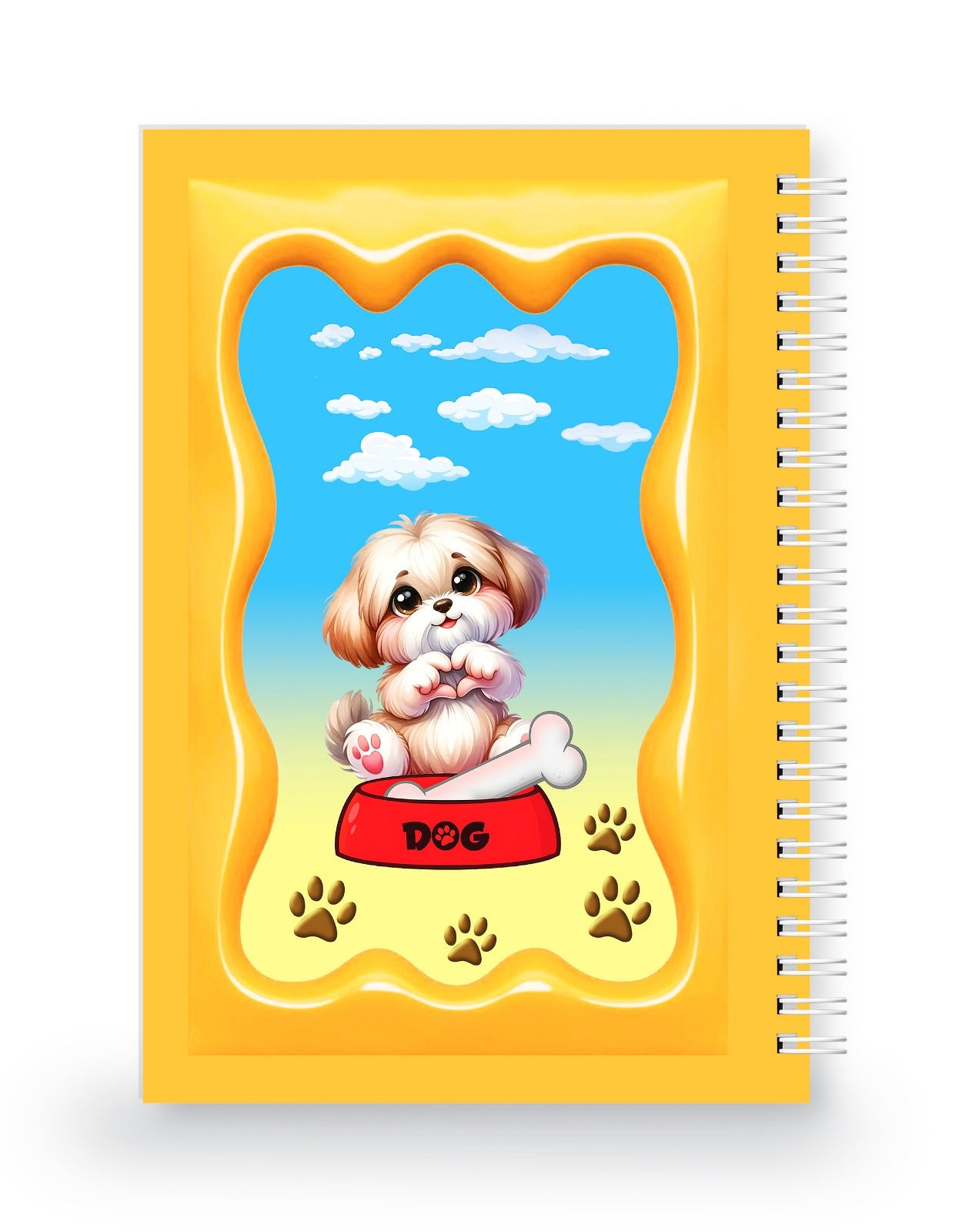 Sevimli Köpek ve Pati izleri  3 Boyutlu Defter