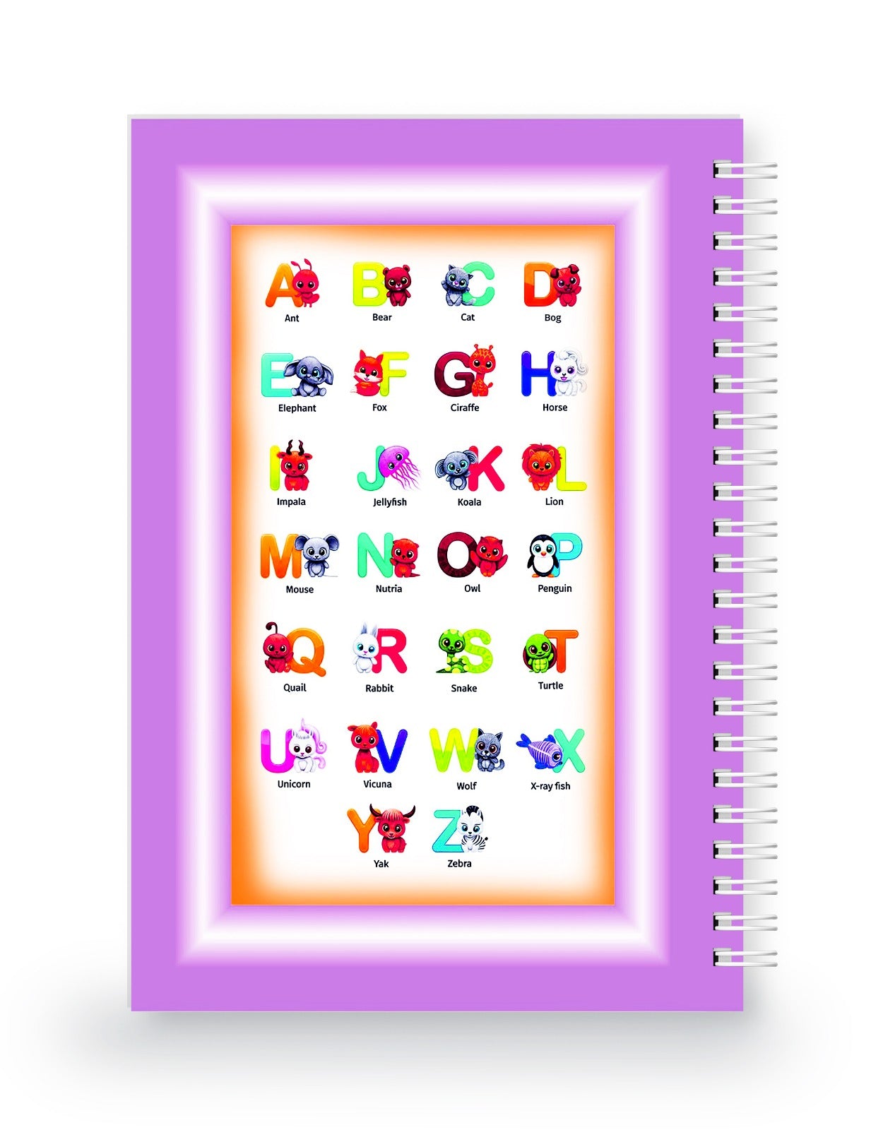 Alfabe ve Hayvanlar 3 Boyutlu Spiralli Defter