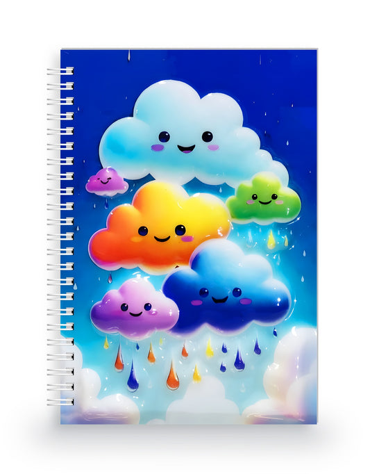 Renkli Bulutlar 3 Boyutlu Spiralli Defter