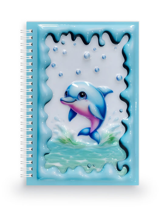 Sevimli Dolphin 3 Boyutlu Spiralli Defter