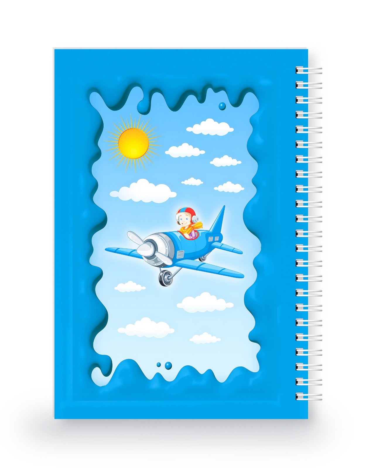Pilot ve Uçak 3 Boyutlu Spiralli Defter